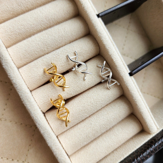 DNA 925S Silver Stud Earrings - Ethereal Essentials
