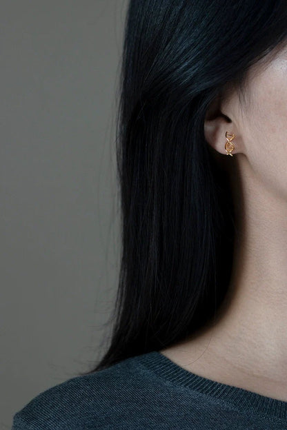 DNA 925S Silver Stud Earrings - Ethereal Essentials