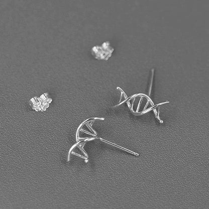 DNA 925S Silver Stud Earrings - Ethereal Essentials