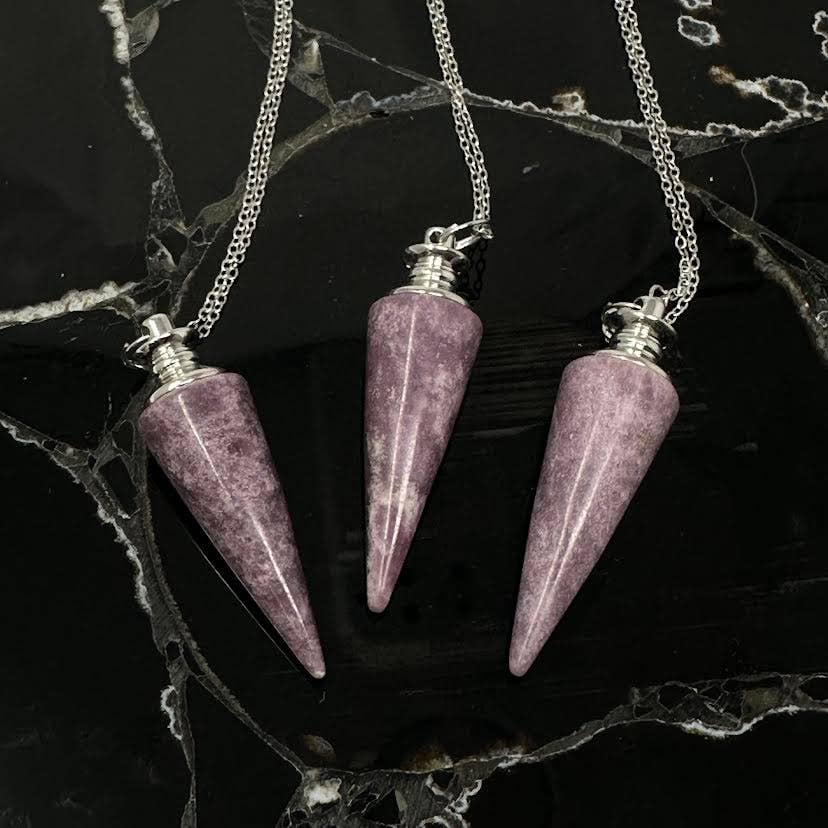 Lepidolite Pendulum Necklace