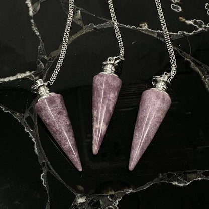 Lepidolite Pendulum Necklace
