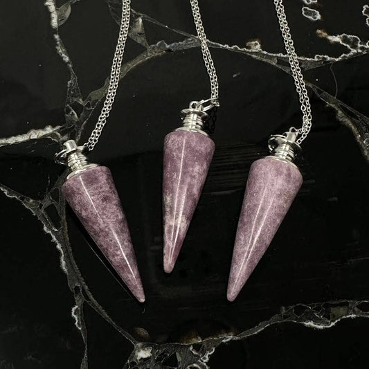 Lepidolite Pendulum Necklace