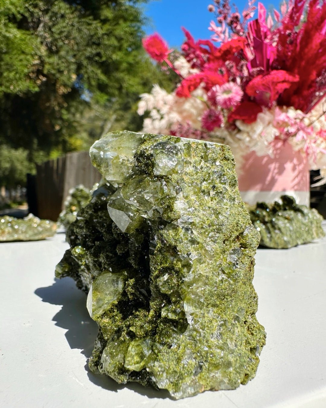 Epidote Quartz Cluster - Ethereal Essentials