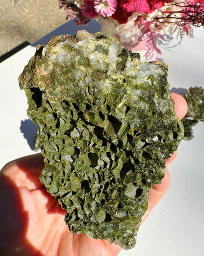 Epidote Quartz Cluster - Ethereal Essentials