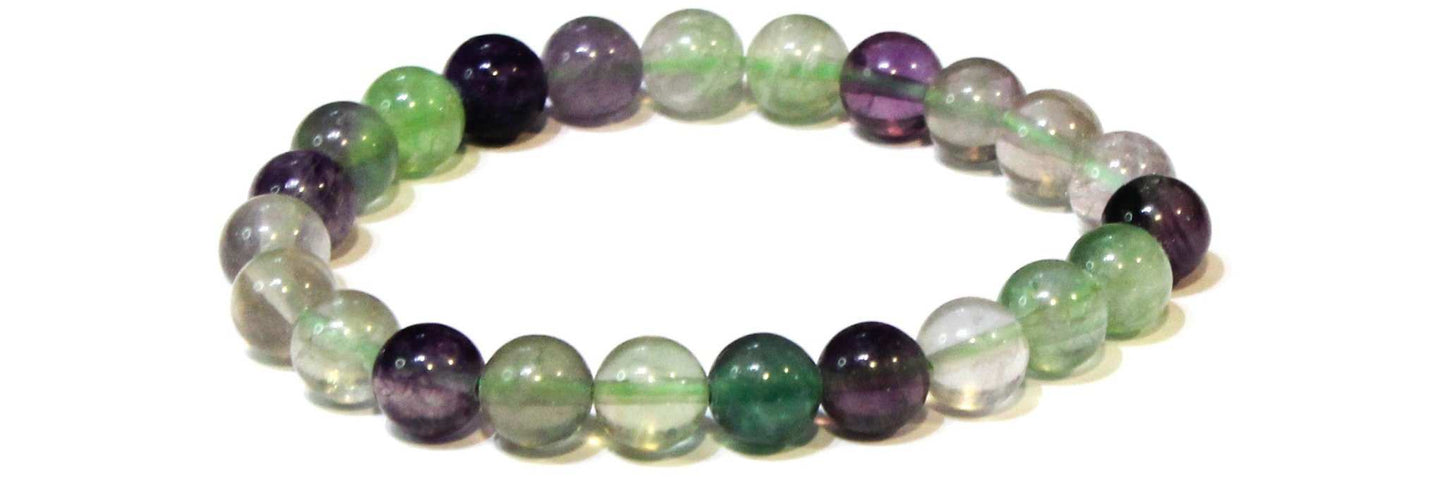 Fluorite Round Bead Bracelet - Psychic Awakening