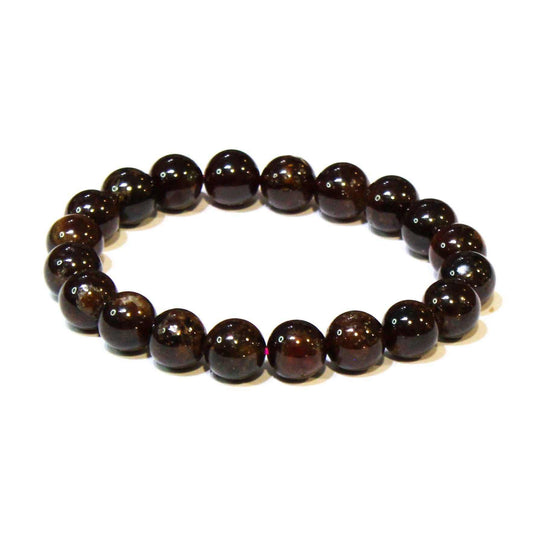 Garnet Round Bead Bracelet - Passionate Strength