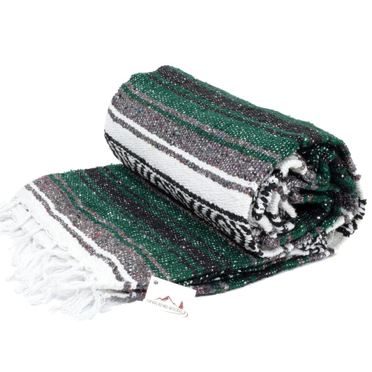 Green Mexican Falsa Yoga Blanket - Ethereal Essentials