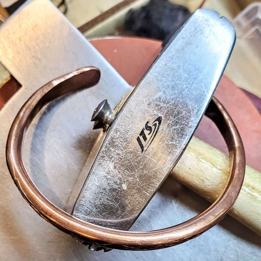 Handmade 2 ounce 6 Gauge Copper Hammered BIGGA Bangle - Ethereal Essentials