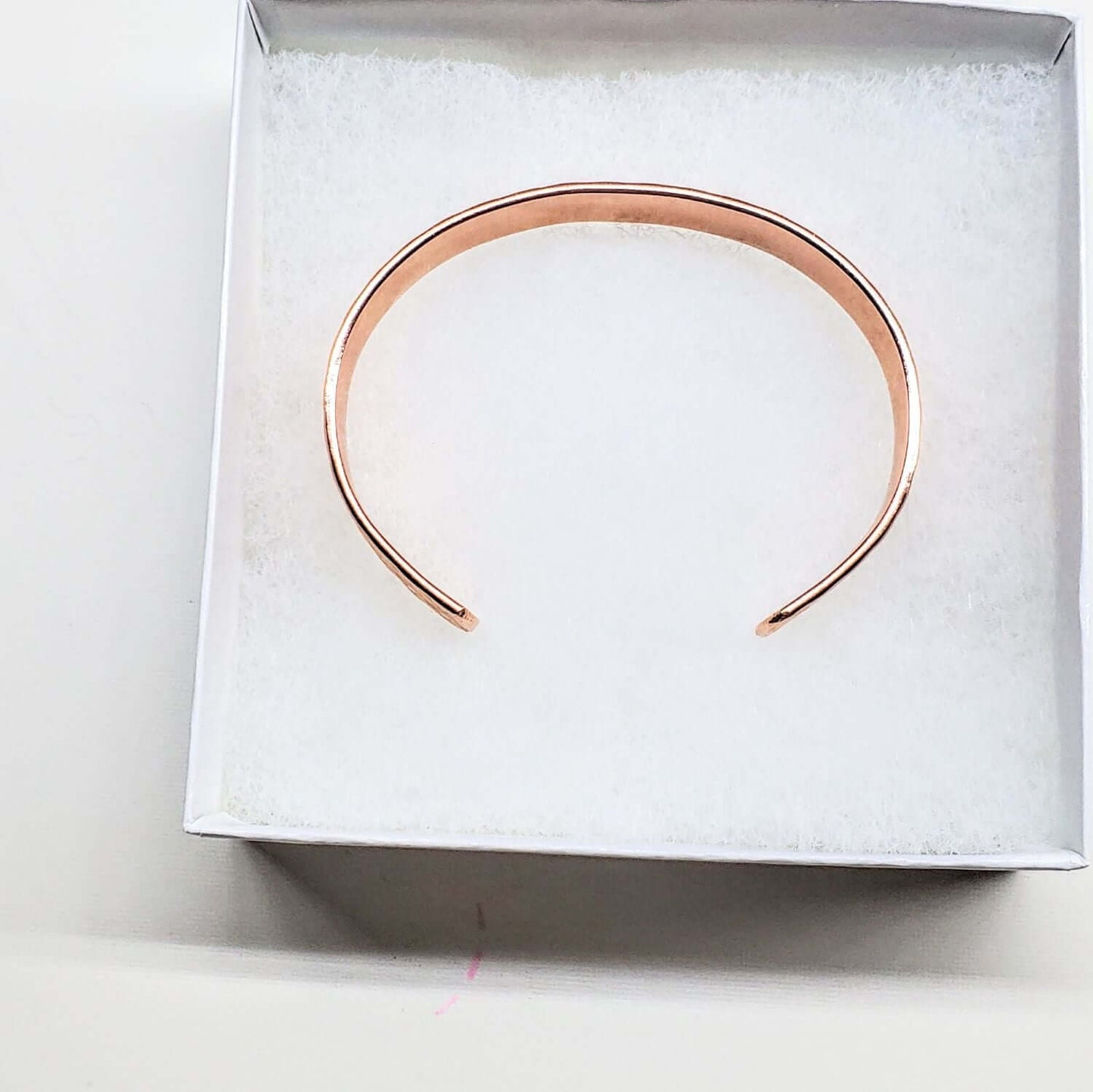 His and Her Copper Embossed Weave Cuffs 16 Gauge - Ethereal Essentials
