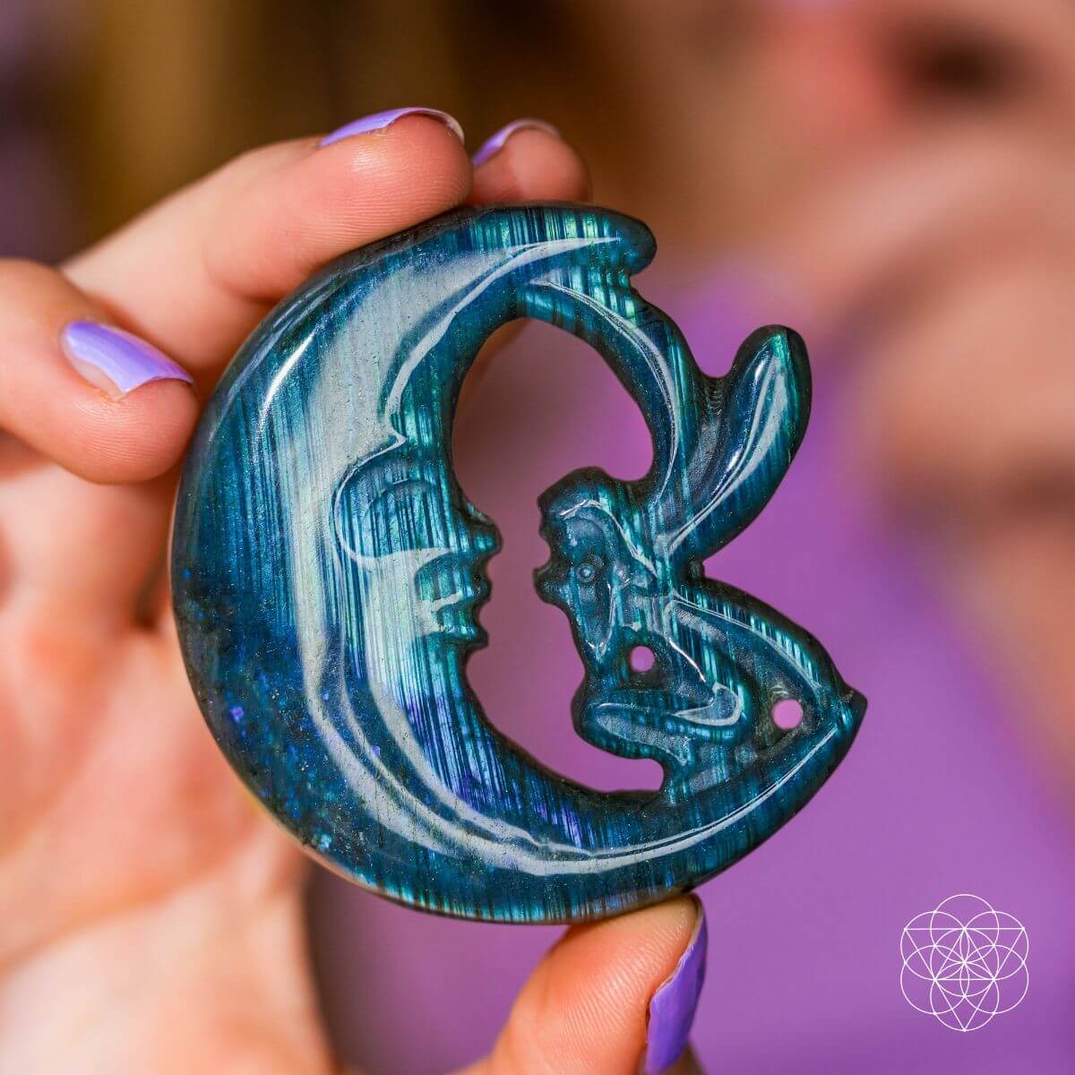 I Am Reborn - Labradorite Carving of Transformation