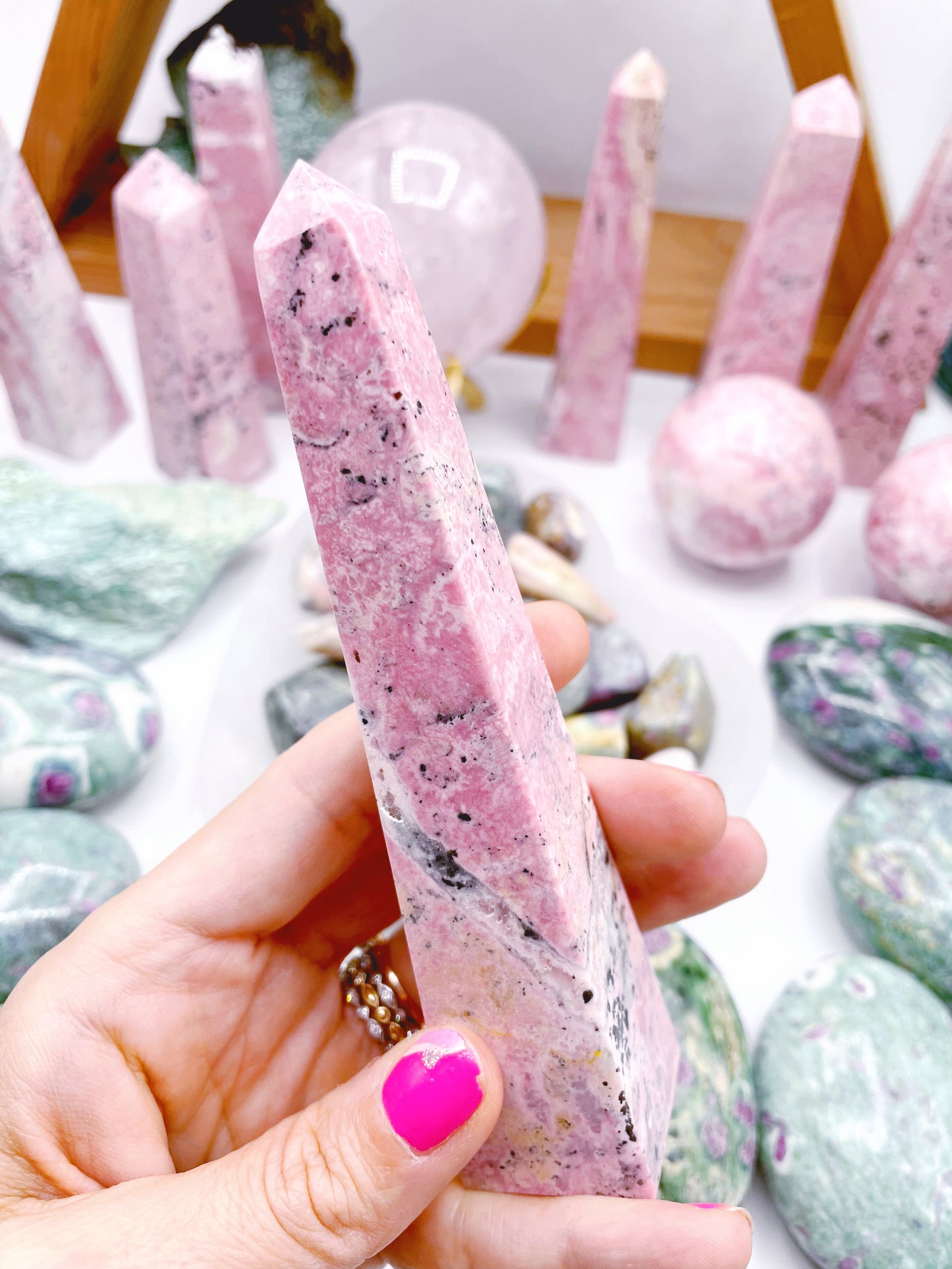 Rhodonite Obelisks