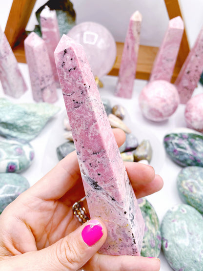 Rhodonite Obelisks