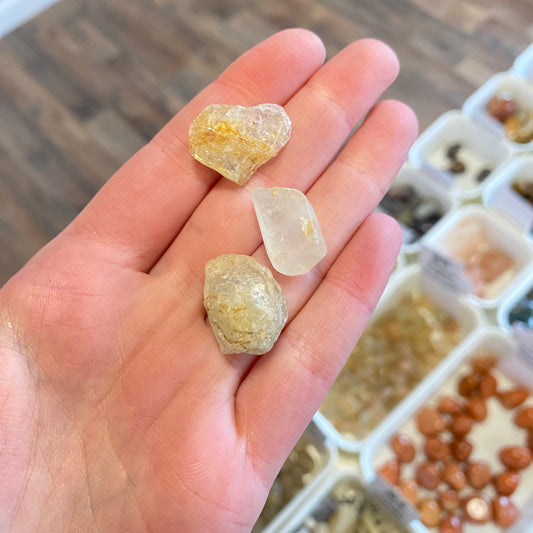 Topaz (Motivation & Drive Towards Recognition) Rough Pocket Stone