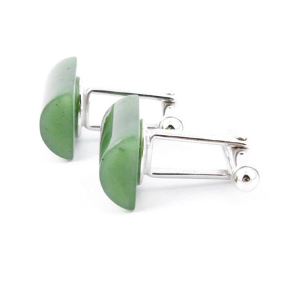 Jade Cufflinks in Silver