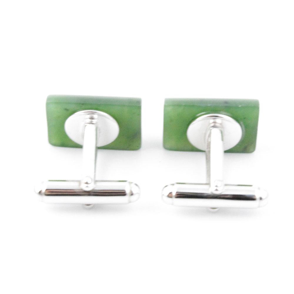 Jade Cufflinks in Silver