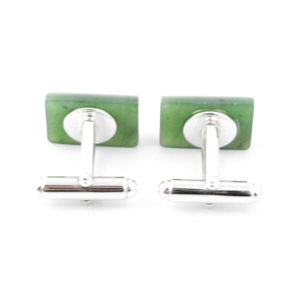 Jade Cufflinks in Silver