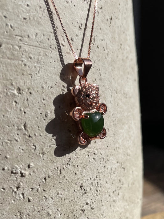 Jade Bear Pendant - Ethereal Essentials