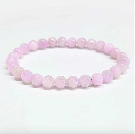 Kunzite Round Bead Bracelet - Loving Awakening