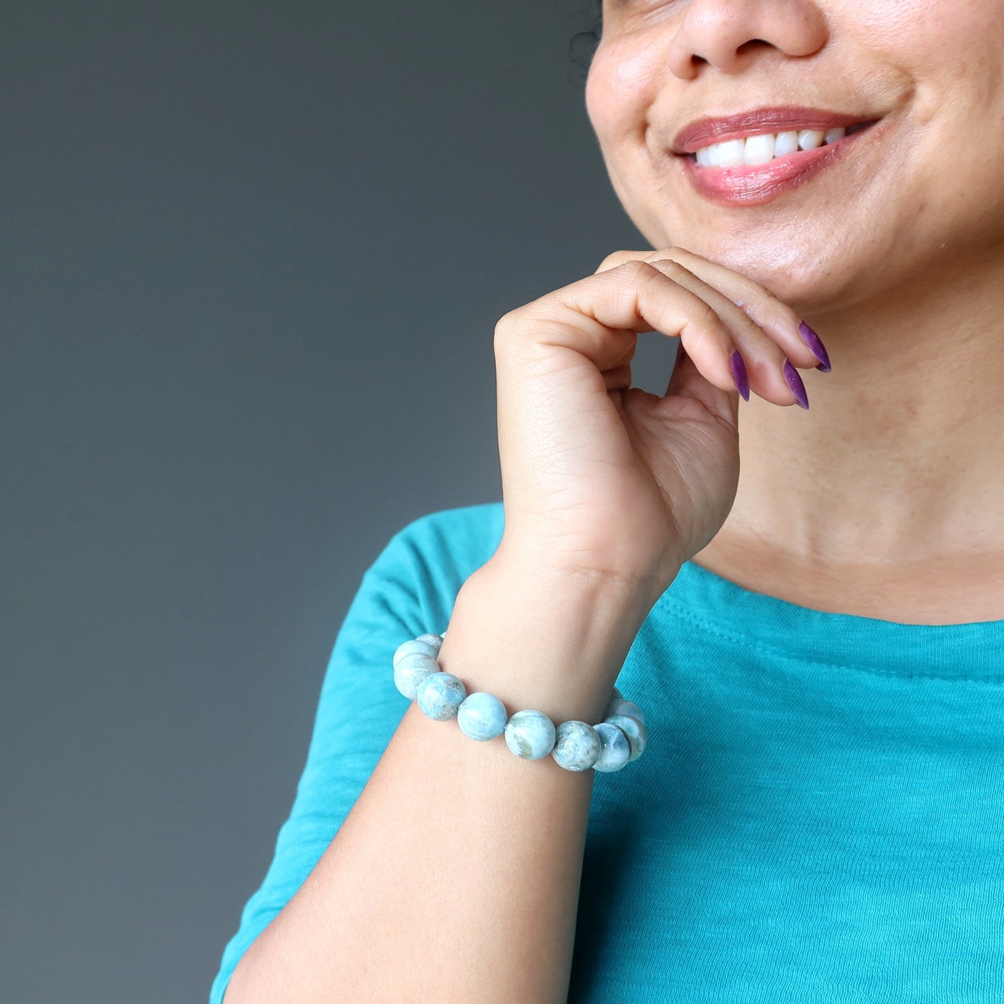 Larimar Bracelet Blue Precious Caribbean Sea