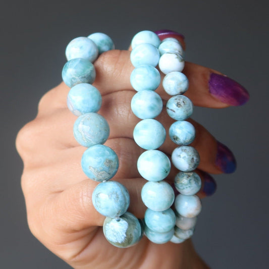 Larimar Bracelet Blue Precious Caribbean Sea