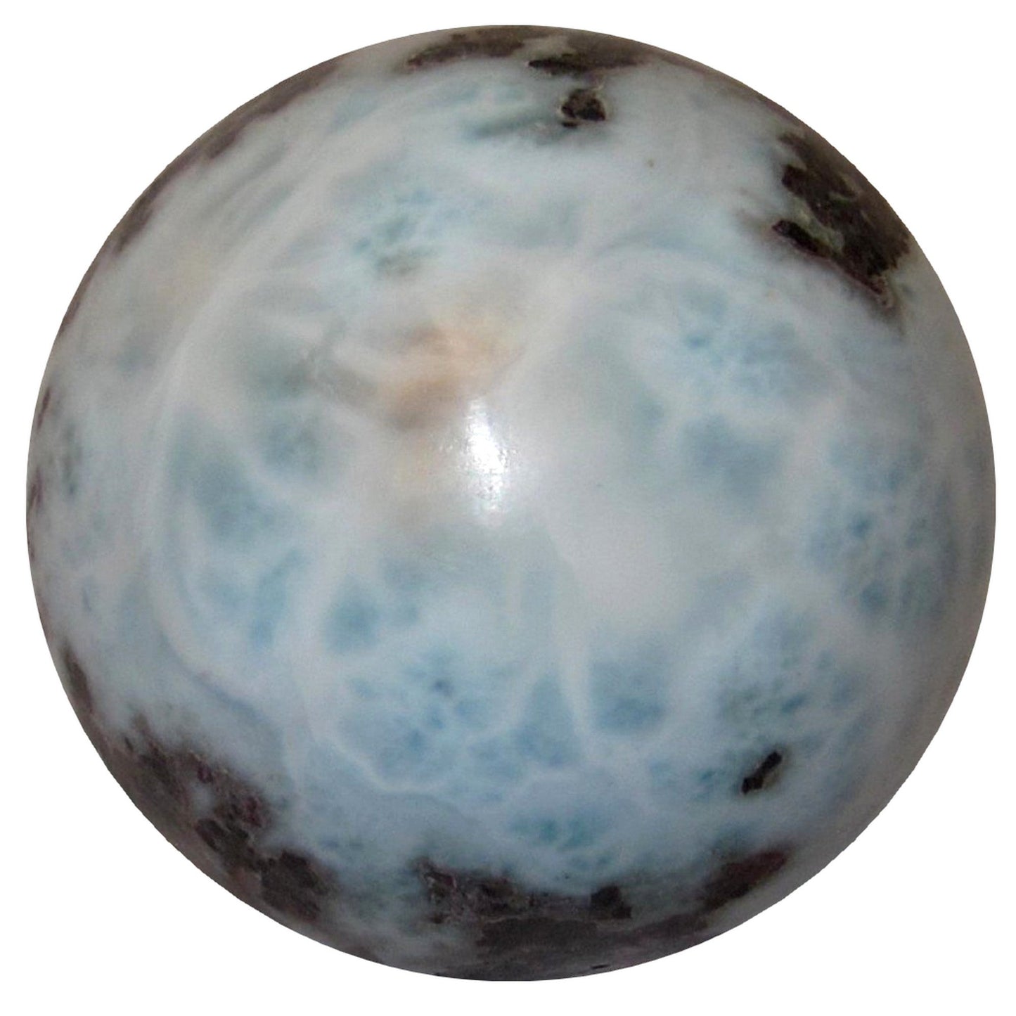 Larimar Sphere Ice Blue Meditation Rare Crystal Ball