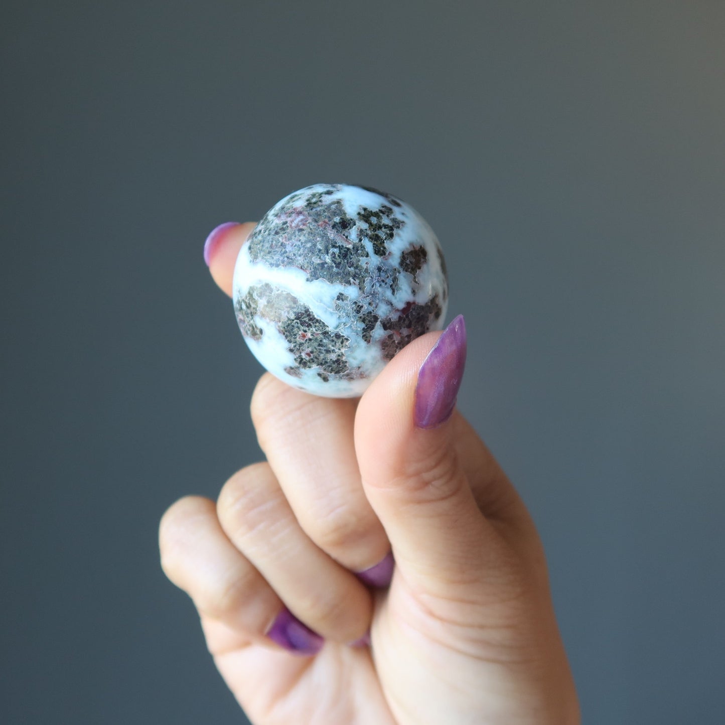 Larimar Sphere Ice Blue Meditation Rare Crystal Ball