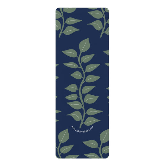 Leaf Vine Yoga Mat — Non-Slip Eco-Friendly Blue & Green - Ahh GoGo Wellness - Ethereal Essentials