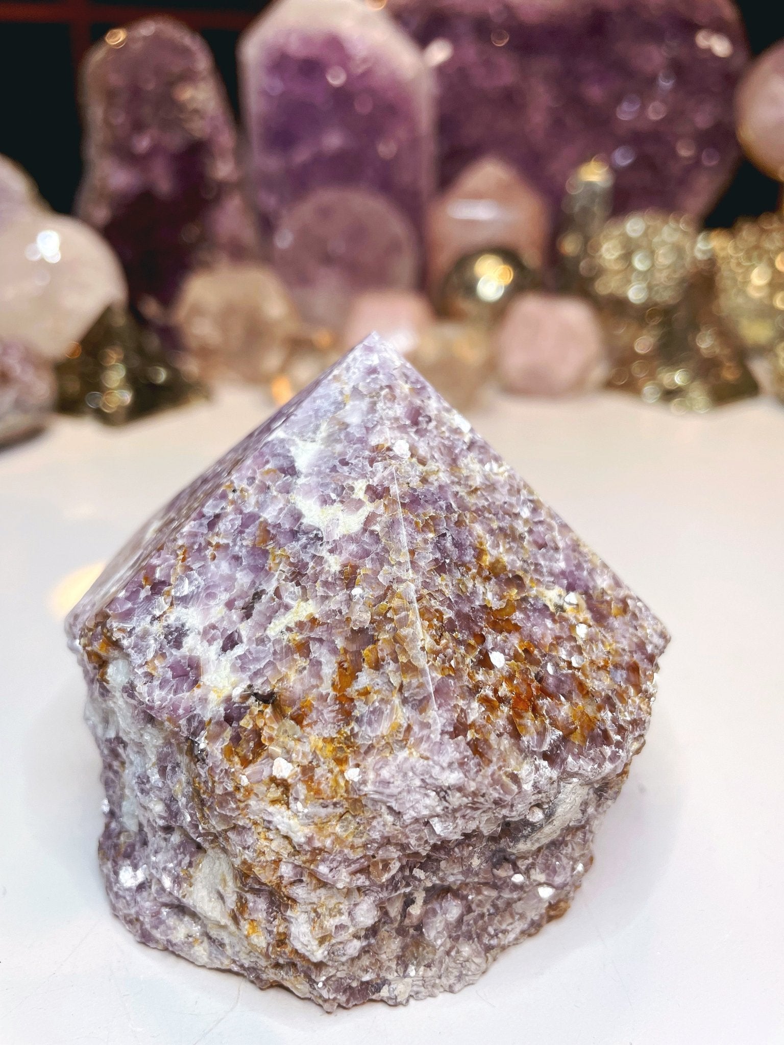 Lepidolite Semi Polished Point - Ethereal Essentials