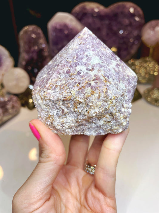 Lepidolite Semi Polished Point - Ethereal Essentials