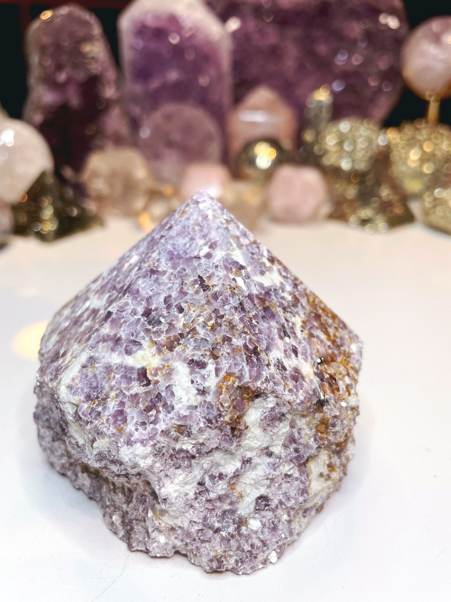 Lepidolite Semi Polished Point - Ethereal Essentials