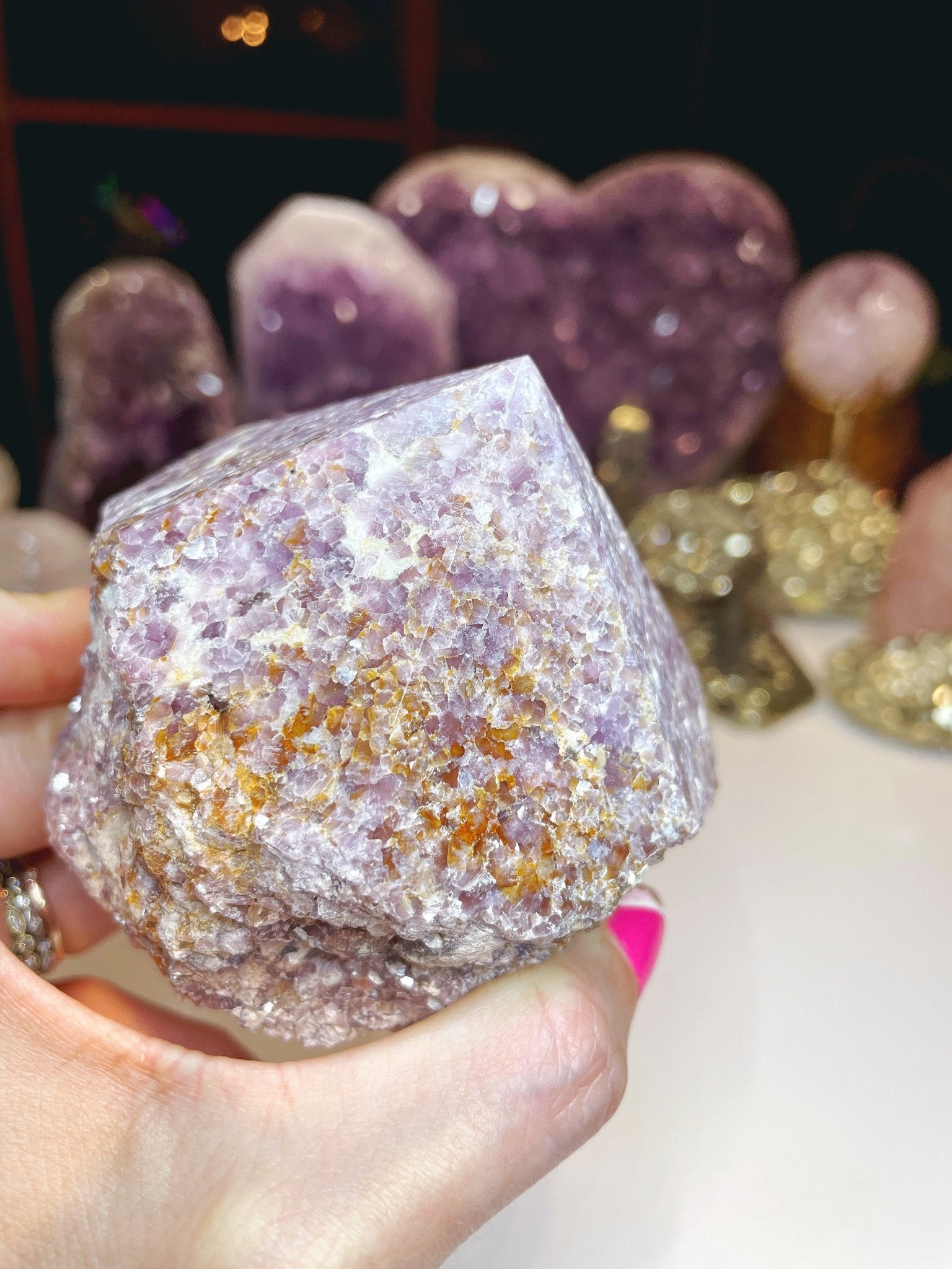 Lepidolite Semi Polished Point - Ethereal Essentials