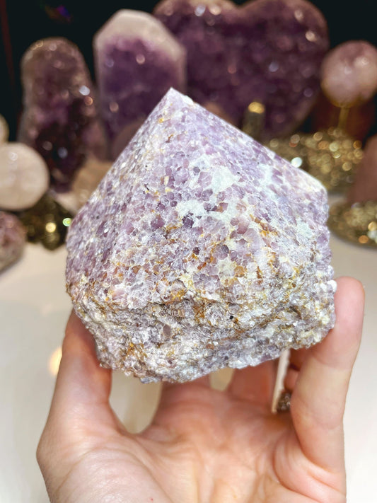 Lepidolite Semi Polished Point - Ethereal Essentials