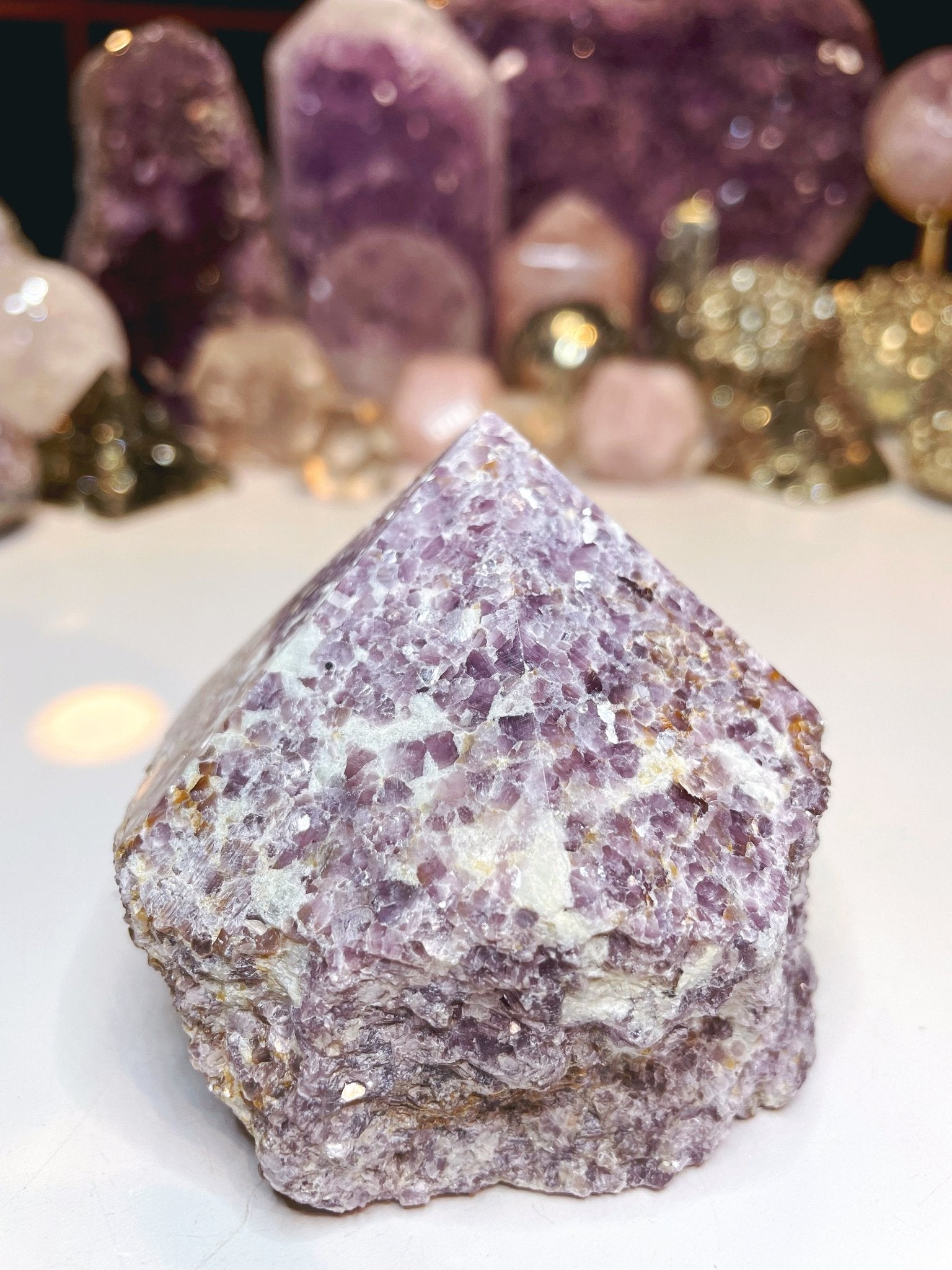 Lepidolite Semi Polished Point - Ethereal Essentials