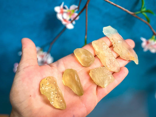 Libyan Desert Glass, Libyan Gold Tektite, Rare Crystals - Ethereal Essentials