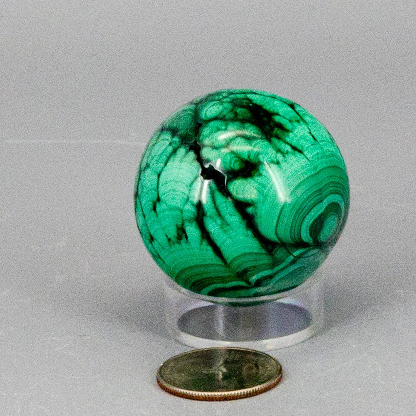 Malachite Sphere, Protective Healing Crystal - Ethereal Essentials