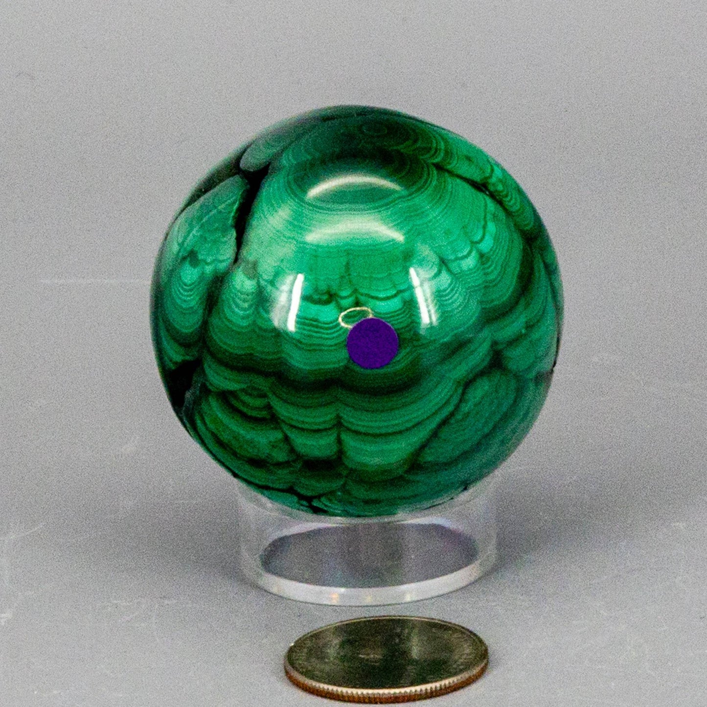 Malachite Sphere, Protective Healing Crystal - Ethereal Essentials