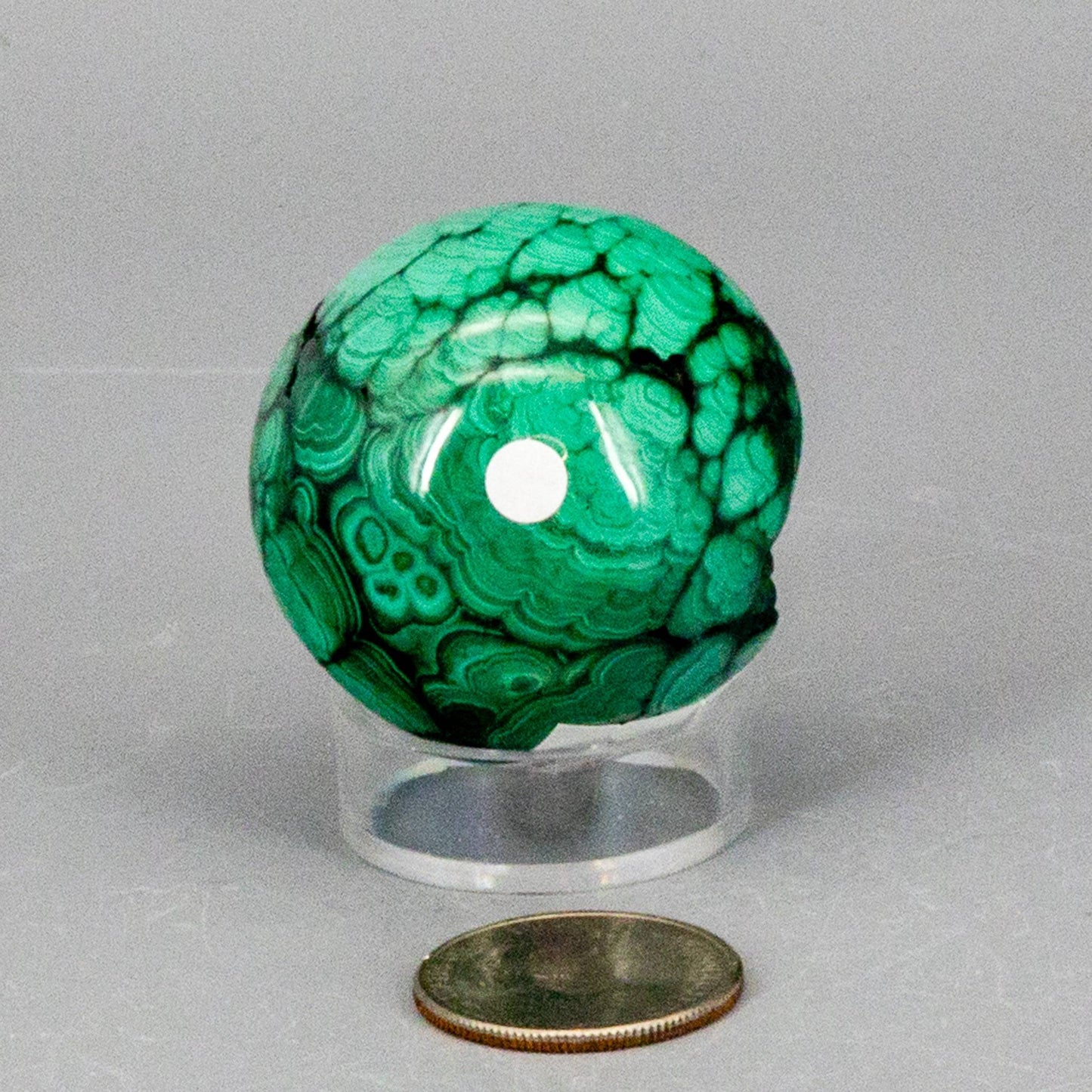 Malachite Sphere, Protective Healing Crystal - Ethereal Essentials