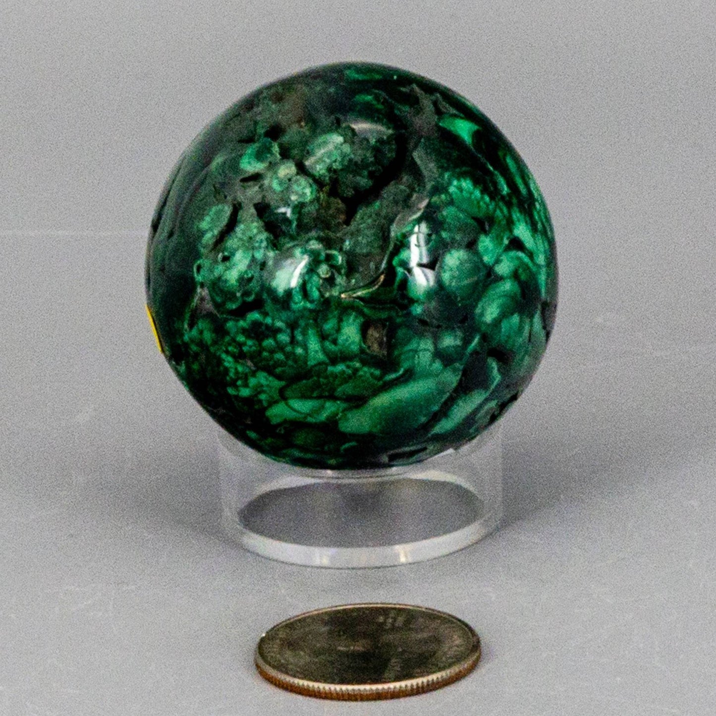 Malachite Sphere, Protective Healing Crystal - Ethereal Essentials