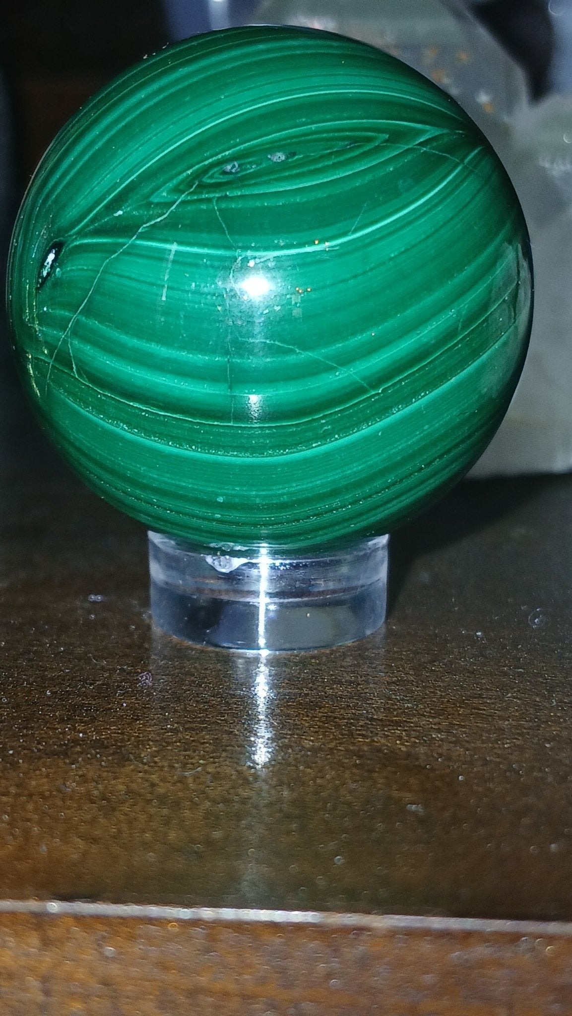✨ Malachite Sphere – Stone of Protection, Power & Heart Chakra Healing ✨ - Ethereal Essentials