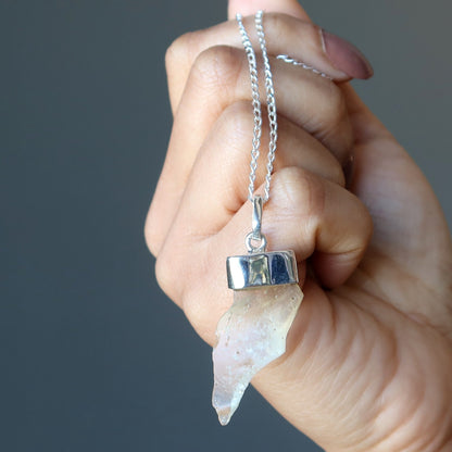 Libyan Desert Glass Necklace Sun-Star-Sand Sterling Silver