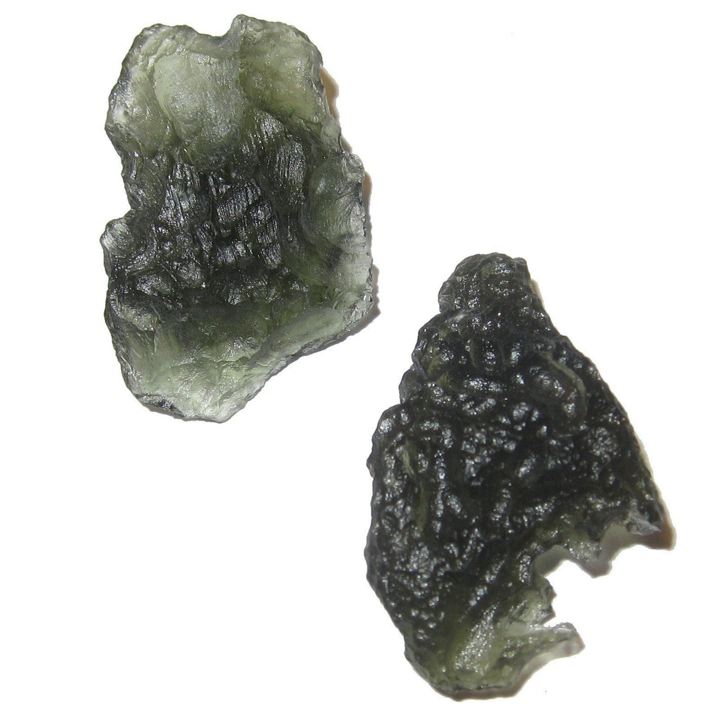 Moldavite Green Tektite Pair Two Friends Alien Energy