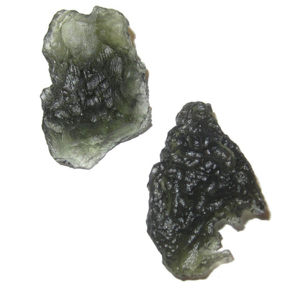 Moldavite Green Tektite Pair Two Friends Alien Energy