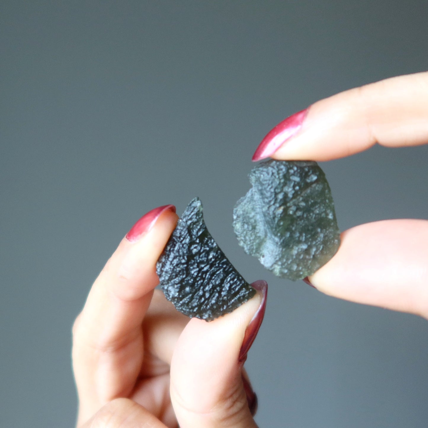 Moldavite Green Tektite Pair Two Friends Alien Energy