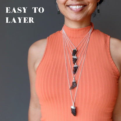 Moldavite Necklace High Vibration Gem Sterling Silver