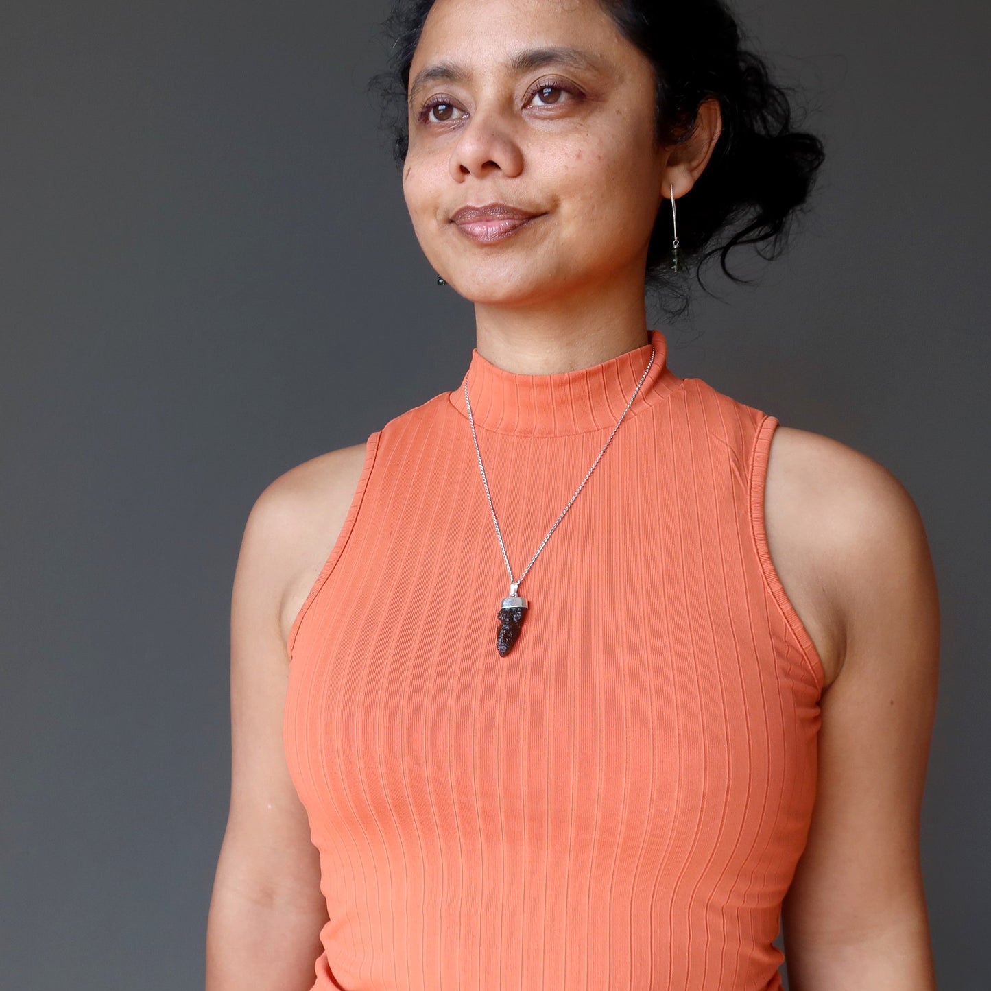 Moldavite Necklace High Vibration Gem Sterling Silver