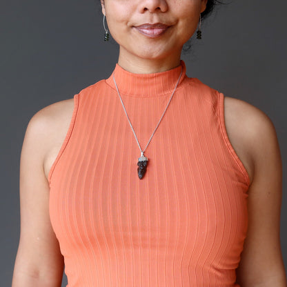 Moldavite Necklace High Vibration Gem Sterling Silver