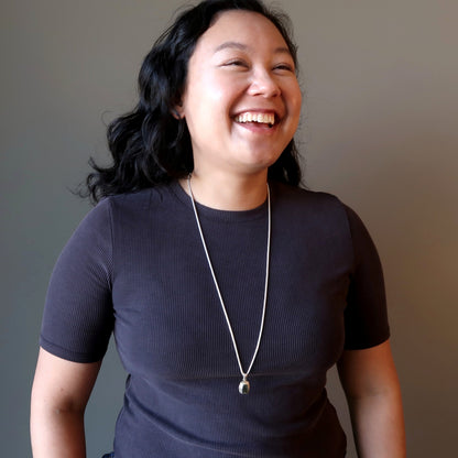 Moldavite Necklace Brilliant Shooting Star Sterling Silver