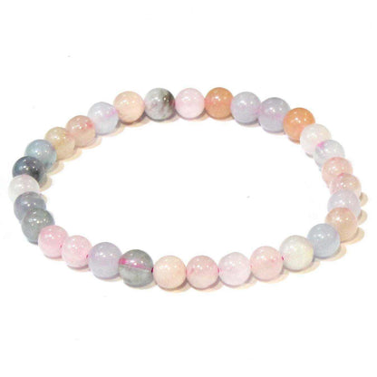 Morganite Round Bead Bracelet 6mm - Gentle Healing