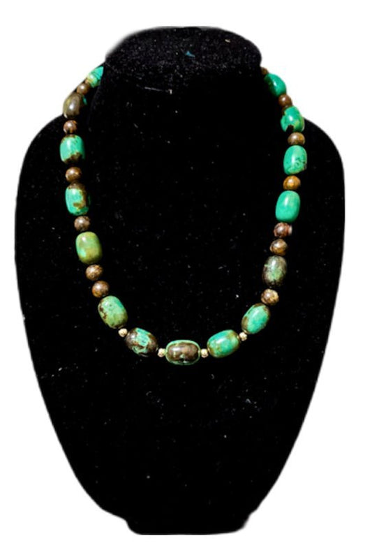 Natural Green Turquoise Necklace - Ethereal Essentials