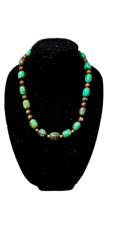 Natural Green Turquoise Necklace - Ethereal Essentials